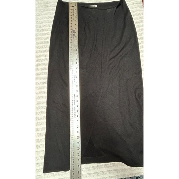 D. B. Waldo Los Angeles Womens Wrap Long Maxi Skirt Size 12 Black Side Zipper - Picture 6 of 6
